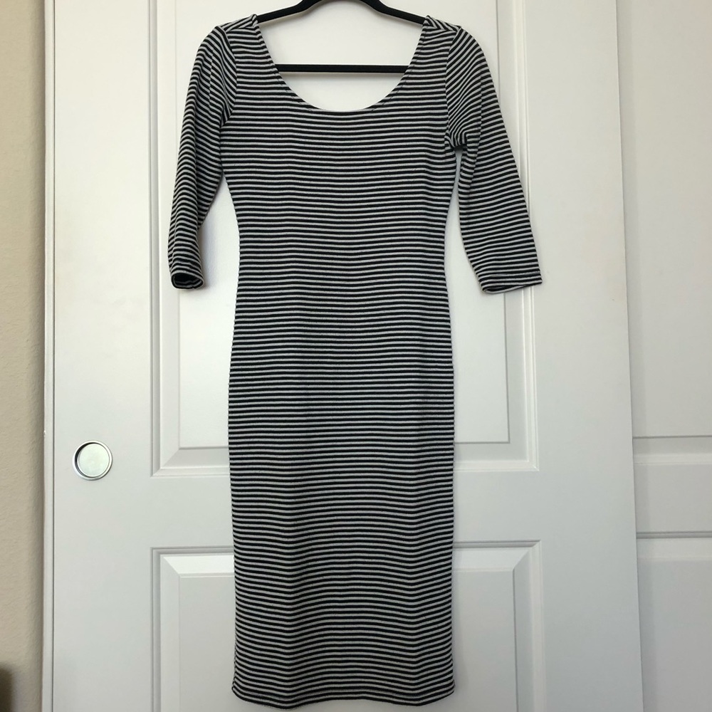 Striped bodycon dress